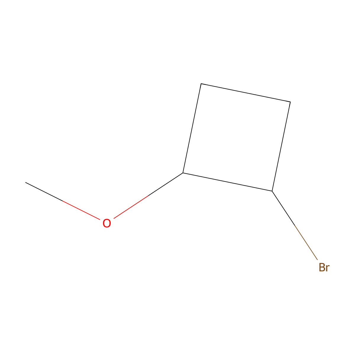 1-Bromo-2-methoxycyclobutane molecular structure, CAS 2285961-59-1