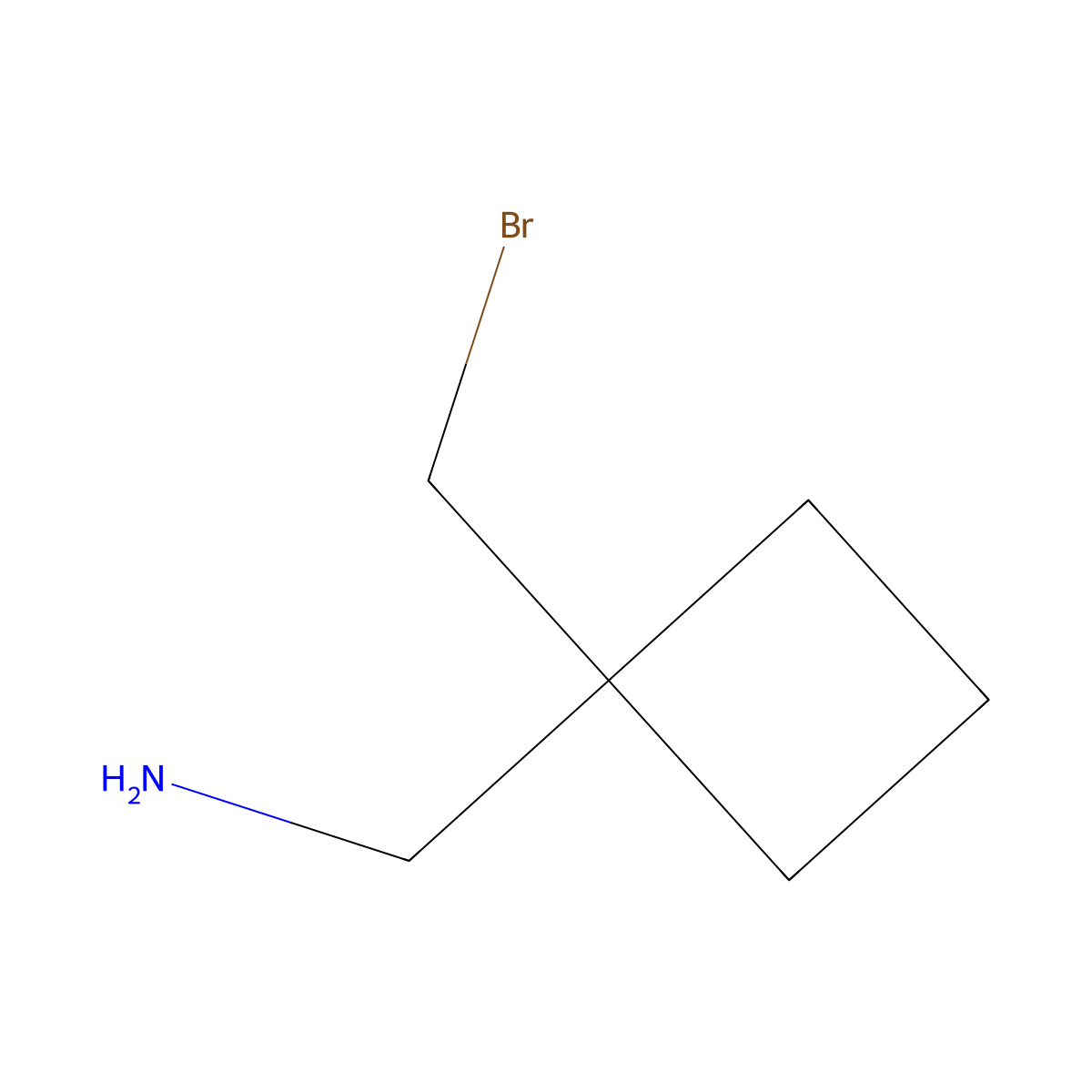 1-[1-(Bromomethyl)cyclobutyl]methanamine molecular structure, CAS 2286102-58-5