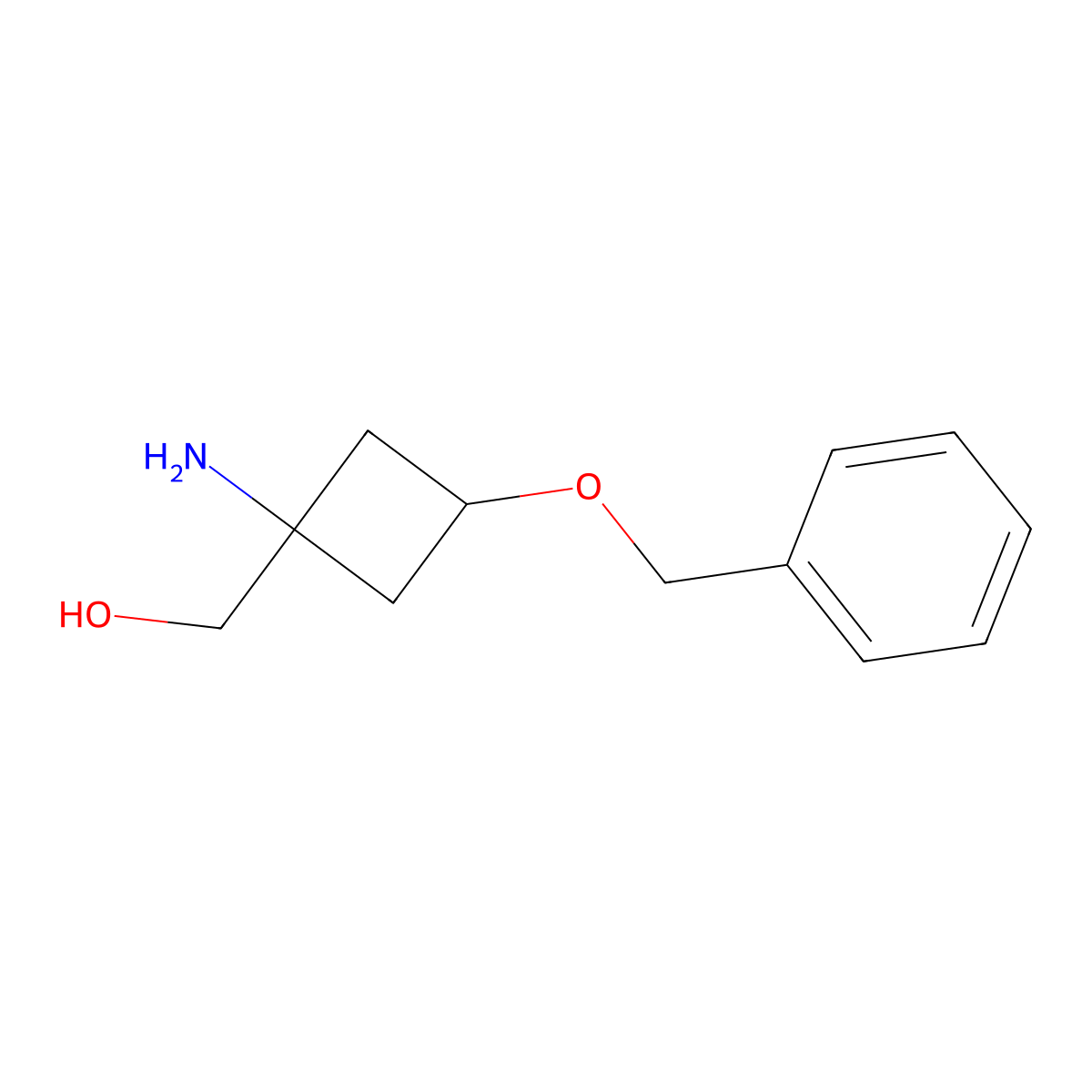 (1-Amino-3-(benzyloxy)cyclobutyl)methanol molecular structure, CAS 2286166-07-0