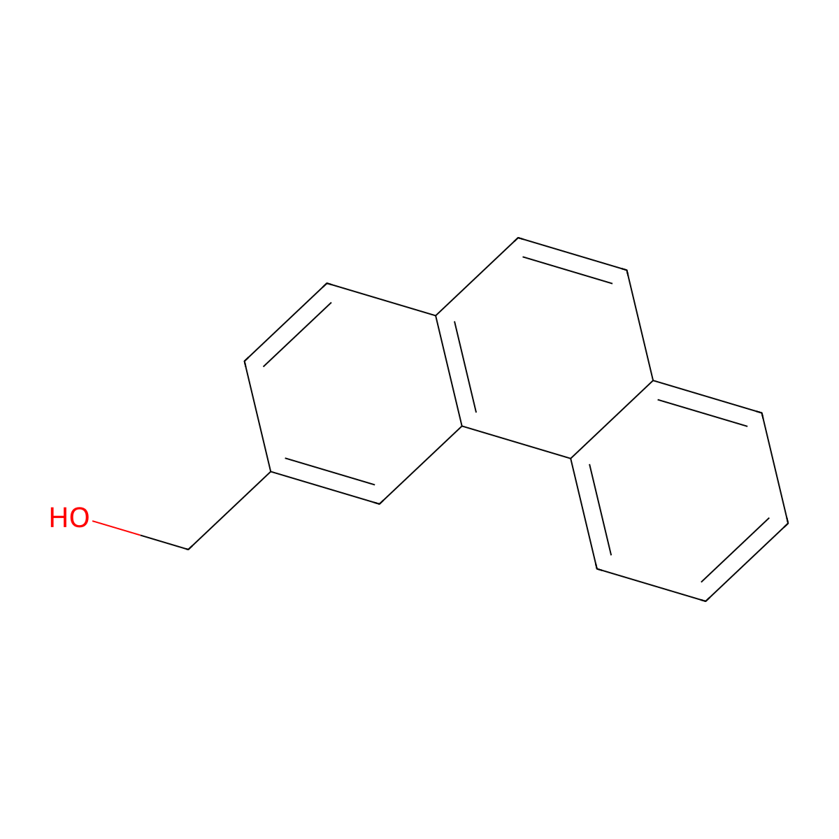 Phenanthren-3-ylmethanol molecular structure, CAS 22863-78-1