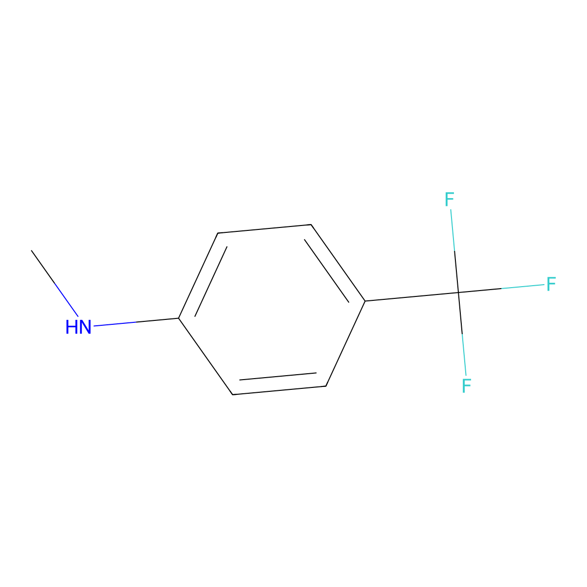 N-Methyl-4-(trifluoromethyl)aniline molecular structure, CAS 22864-65-9