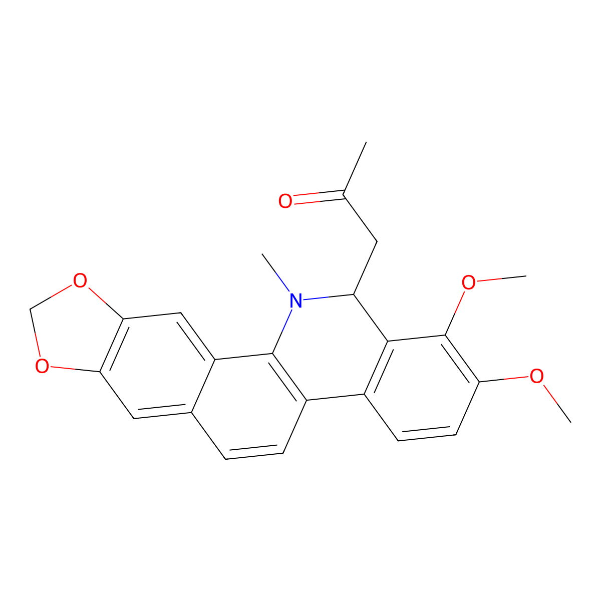 6-Acetonyldihydrochelerythrine molecular structure, CAS 22864-92-2