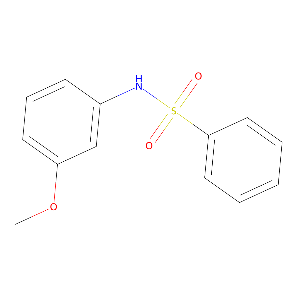 n-(3-Methoxyphenyl)benzenesulfonamide molecular structure, CAS 22865-27-6
