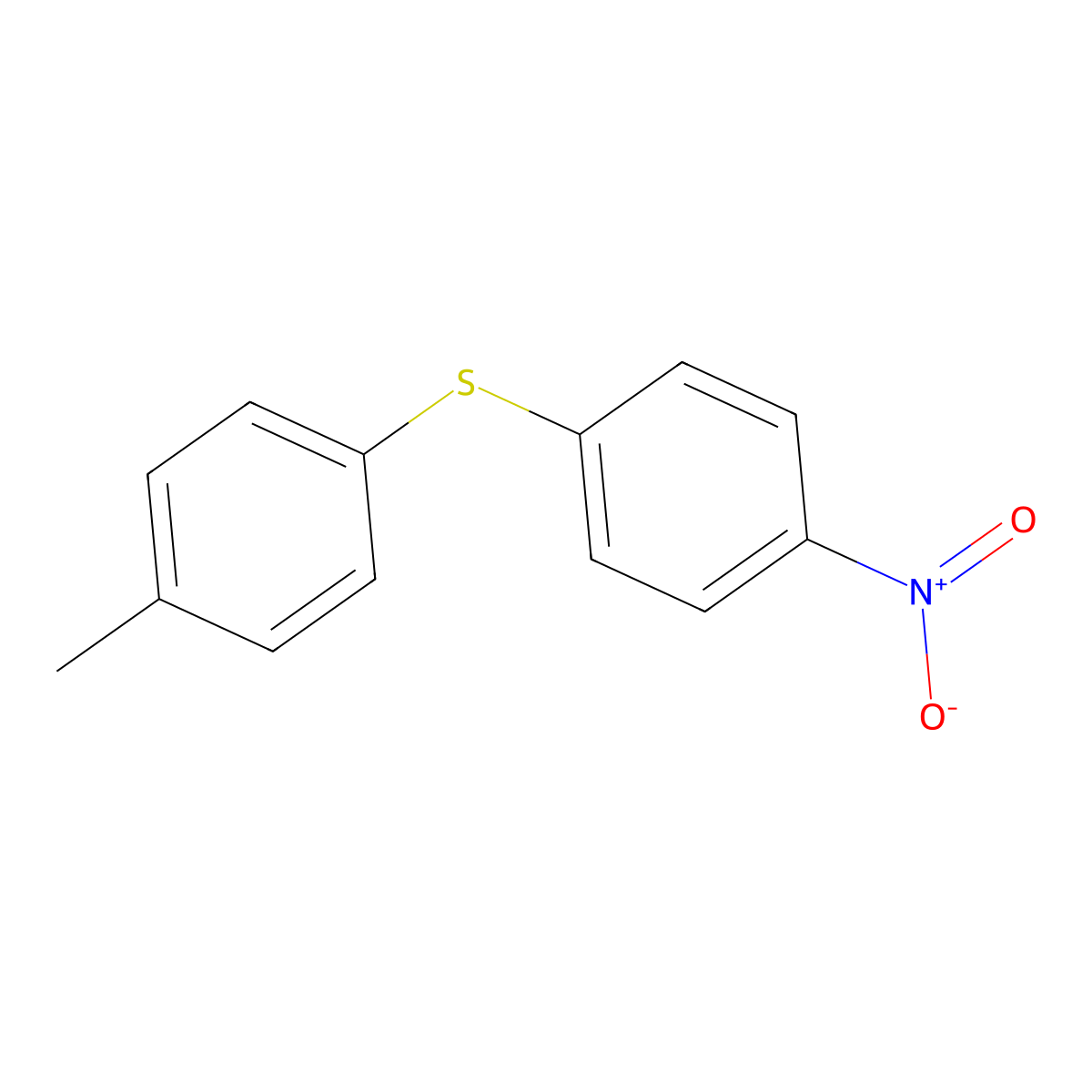 p-((p-Nitrophenyl)thio)toluene molecular structure, CAS 22865-48-1