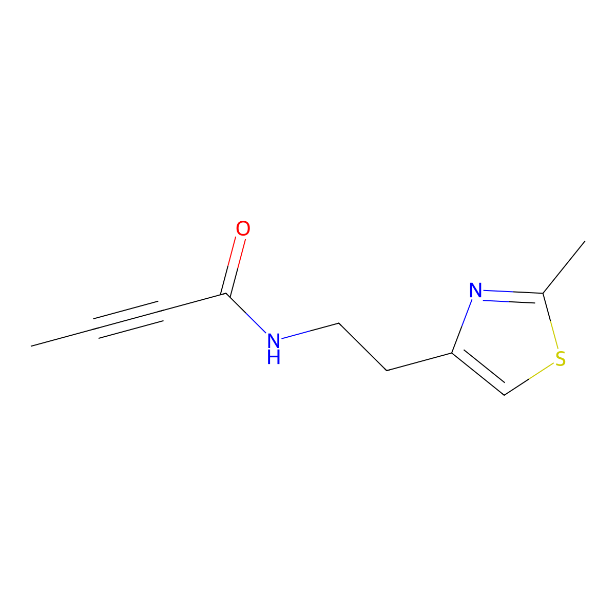 N-(2-(2-Methylthiazol-4-yl)ethyl)but-2-ynamide molecular structure, CAS 2286500-65-8
