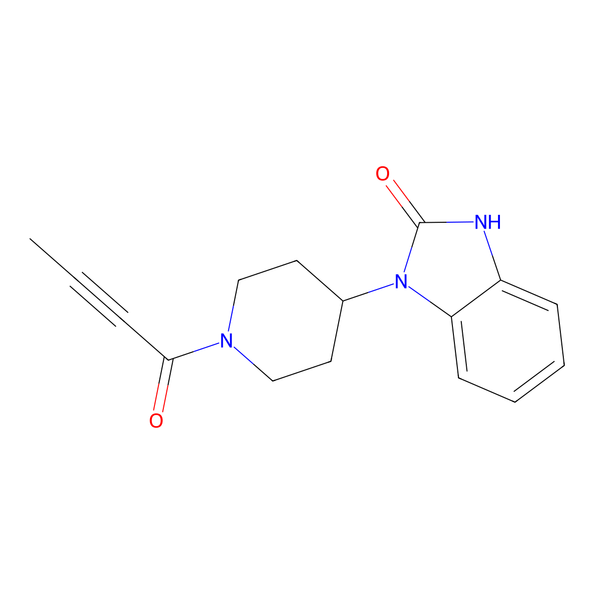 1-(1-(but-2-ynoyl)piperidin-4-yl)-1H-benzo[d]imidazol-2(3H)-one molecular structure, CAS 2286510-61-8