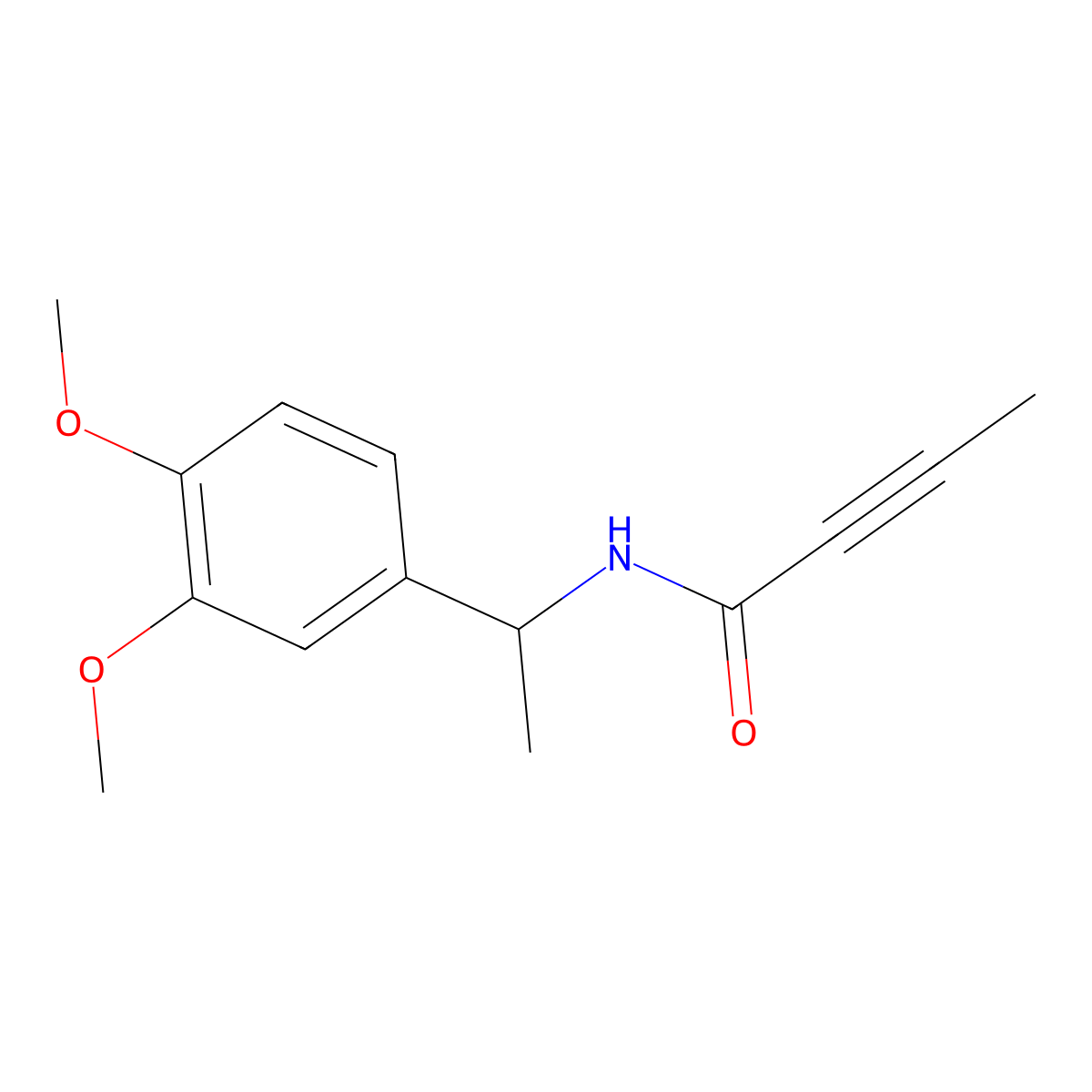 N-[1-(3,4-Dimethoxyphenyl)ethyl]but-2-ynamide molecular structure, CAS 2286535-18-8