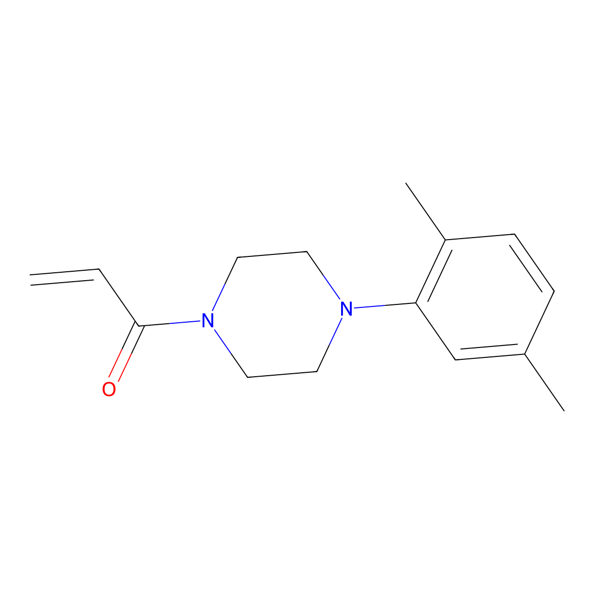 1-[4-(2,5-Dimethylphenyl)piperazin-1-yl]prop-2-en-1-one molecular structure, CAS 2286541-72-6
