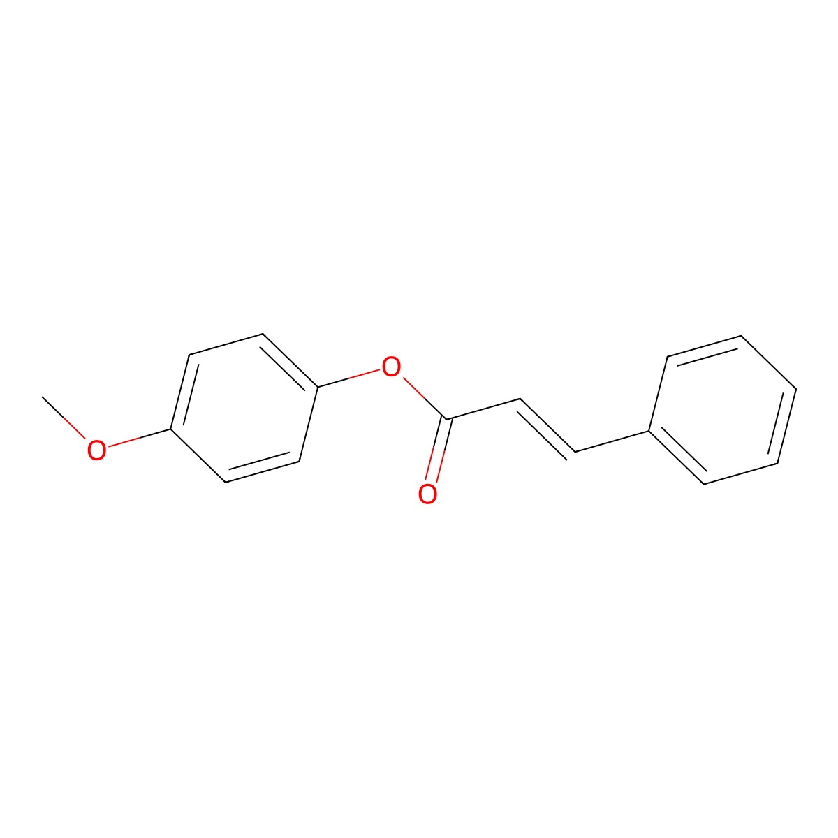 2-Propenoic acid, 3-phenyl-, 4-methoxyphenyl ester molecular structure, CAS 22867-46-5