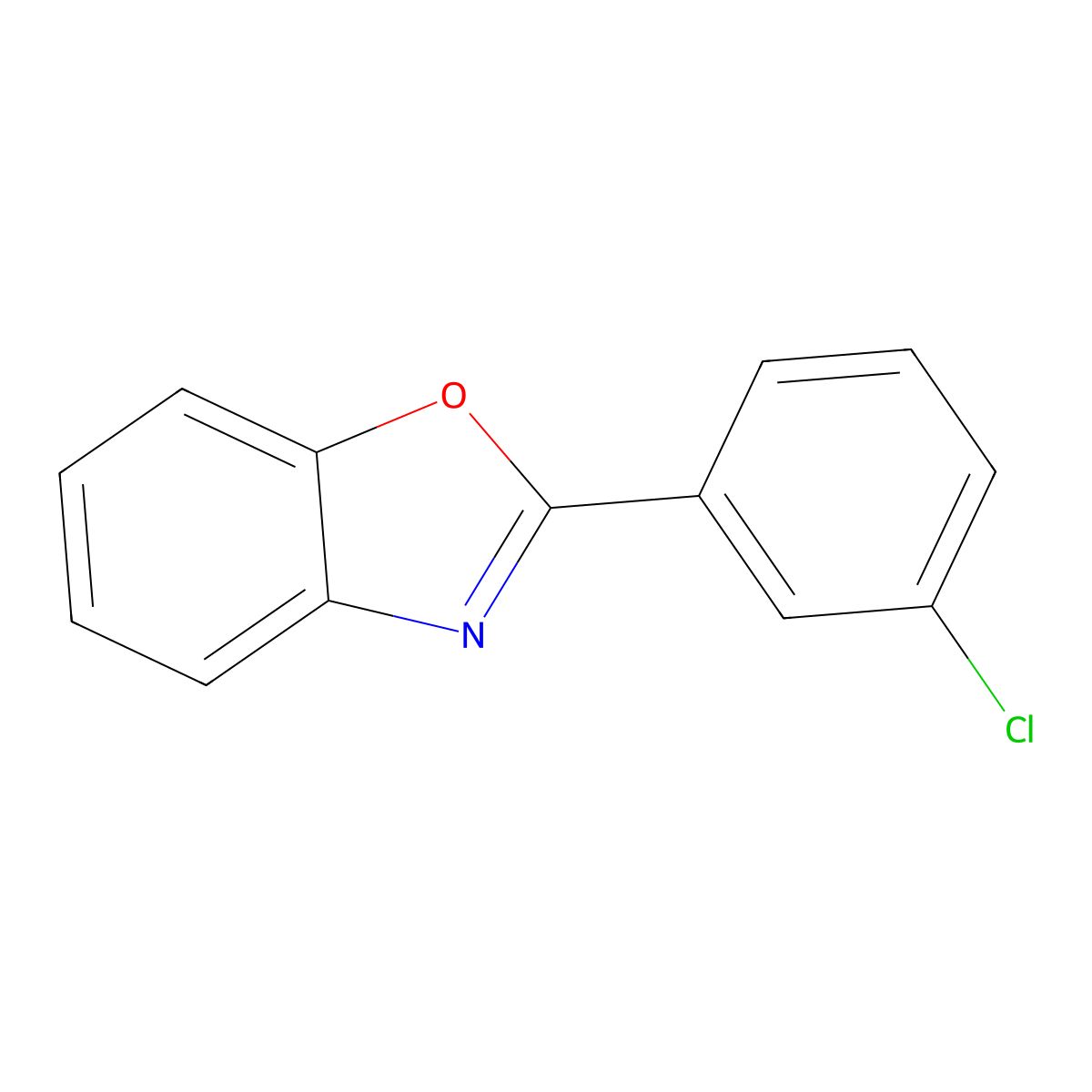 2-(3-Chlorophenyl)benzoxazole molecular structure, CAS 22868-29-7