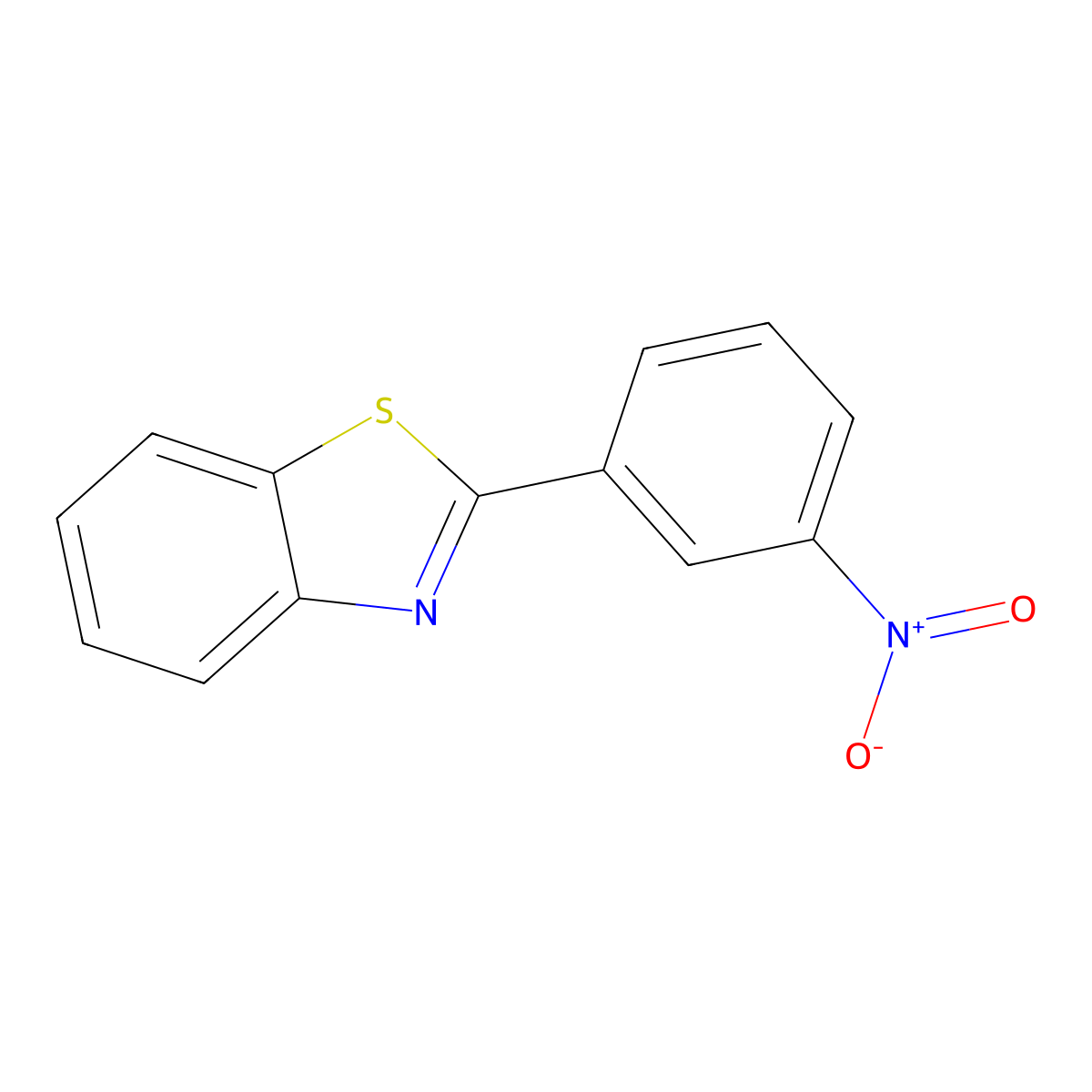 2-(3-Nitrophenyl)-1,3-benzothiazole molecular structure, CAS 22868-33-3