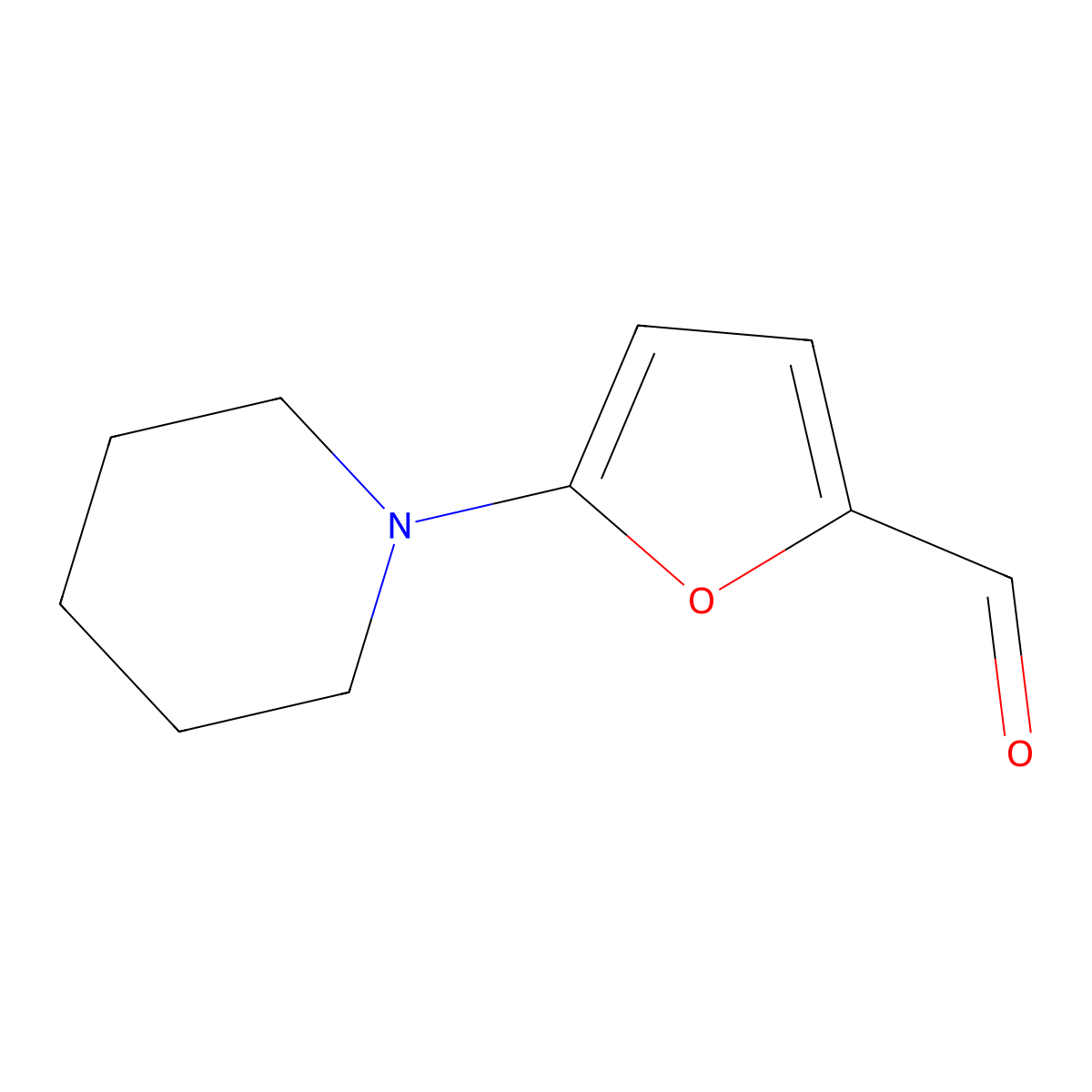 5-(Piperidin-1-yl)furan-2-carbaldehyde molecular structure, CAS 22868-60-6