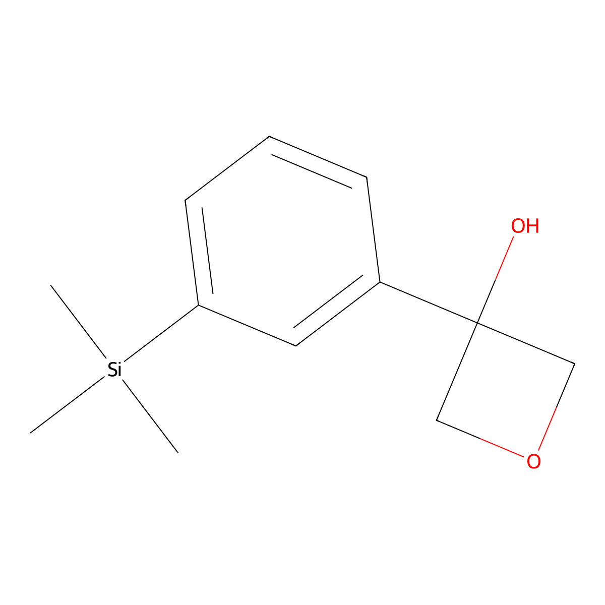 3-[3-(Trimethylsilyl)phenyl]-3-oxetanol molecular structure, CAS 2286898-76-6