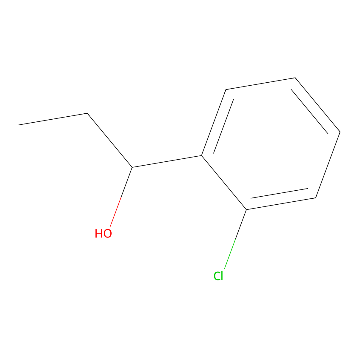 1-(2-Chlorophenyl)-1-propanol molecular structure, CAS 22869-35-8