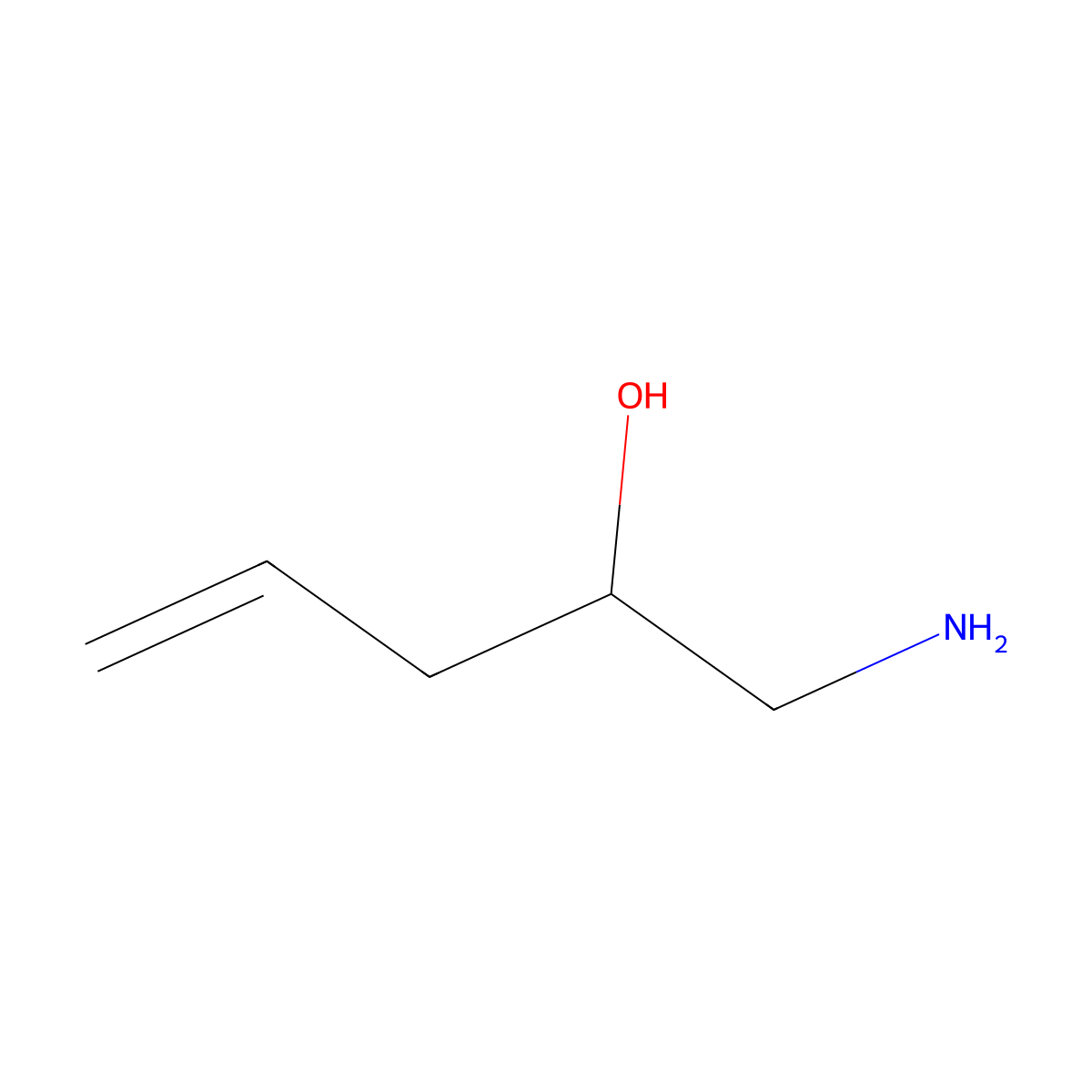 1-Amino-4-penten-2-ol molecular structure, CAS 228699-96-5