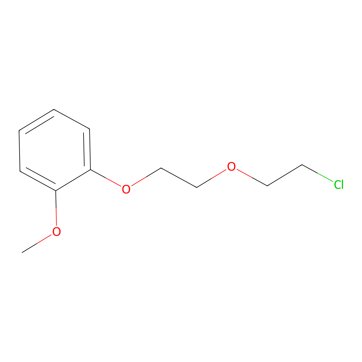 1-[2-(2-Chloroethoxy)ethoxy]-2-methoxybenzene molecular structure, CAS 2287-32-3