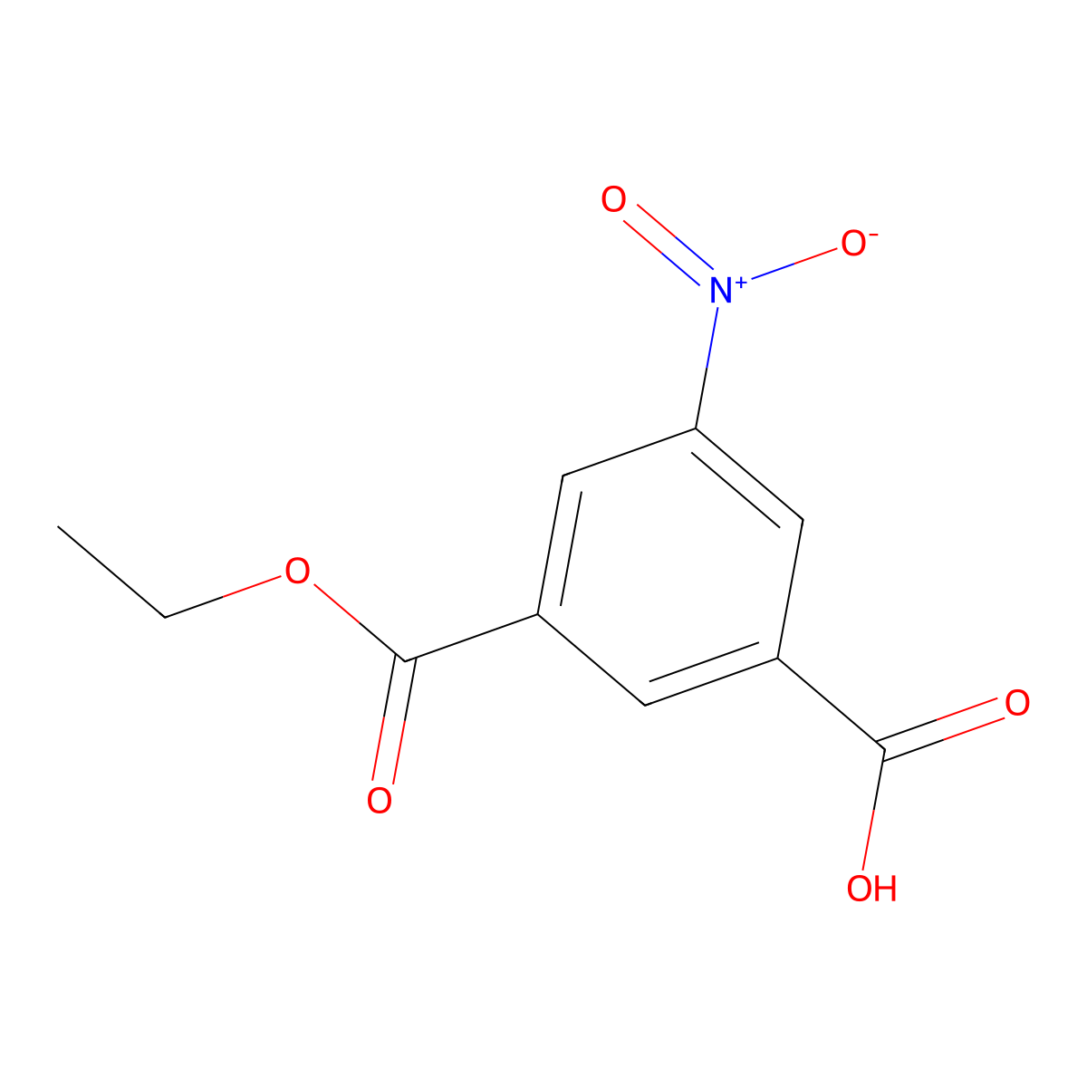 1,3-Benzenedicarboxylic acid, 5-nitro-, 1-ethyl ester molecular structure, CAS 22871-55-2