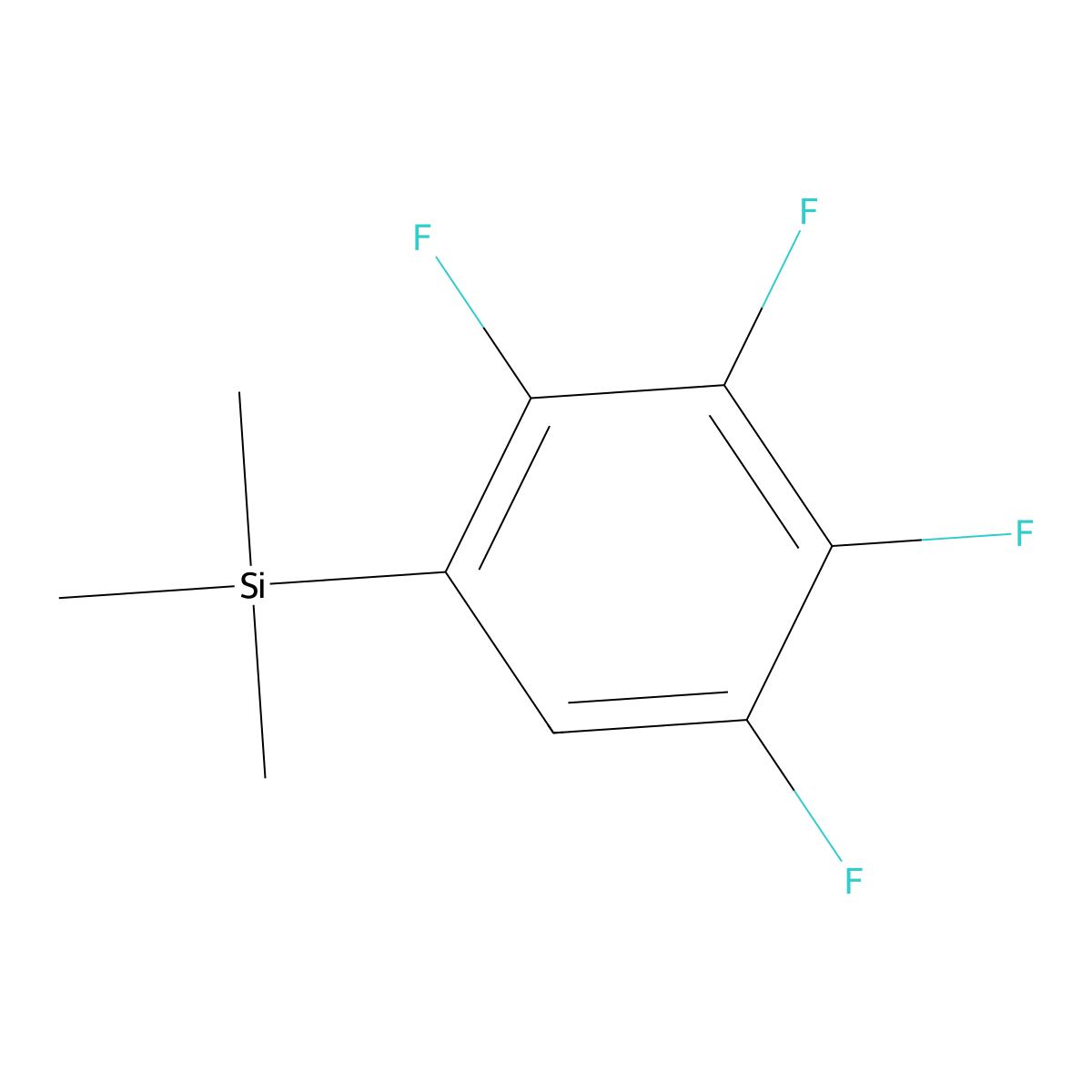 Trimethyl-(2,3,4,5-tetrafluorophenyl)silane molecular structure, CAS 22871-63-2