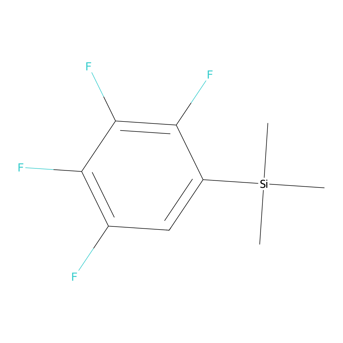 Trimethyl-(2,3,4,5-tetrafluorophenyl)silane molecular structure, CAS 22871-63-2