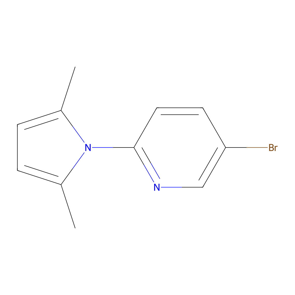5-Bromo-2-(2,5-dimethyl-1H-pyrrol-1-yl)pyridine molecular structure, CAS 228710-82-5