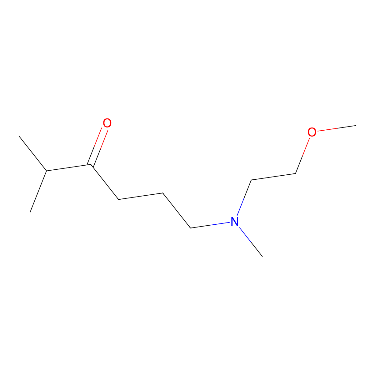 6-((2-Methoxyethyl)(methyl)amino)-2-methylhexan-3-one molecular structure, CAS 2287157-70-2