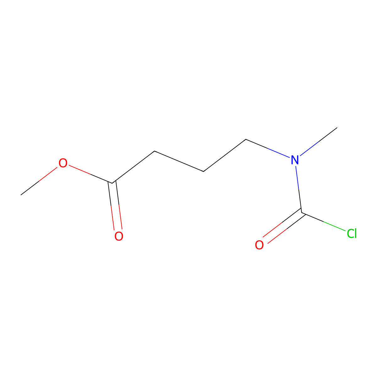 Methyl 4-[(chlorocarbonyl)(methyl)amino]butanoate molecular structure, CAS 2287168-55-0