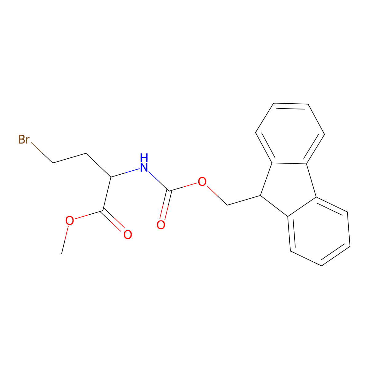 (S)-N-Fmoc-gamma-bromo-abu-ome molecular structure, CAS 2287180-40-7