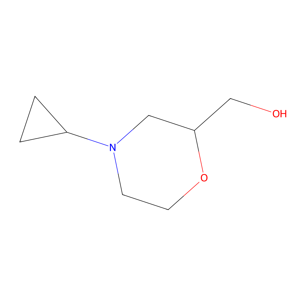 (S)-(4-Cyclopropylmorpholin-2-yl)methanol molecular structure, CAS 2287221-56-9