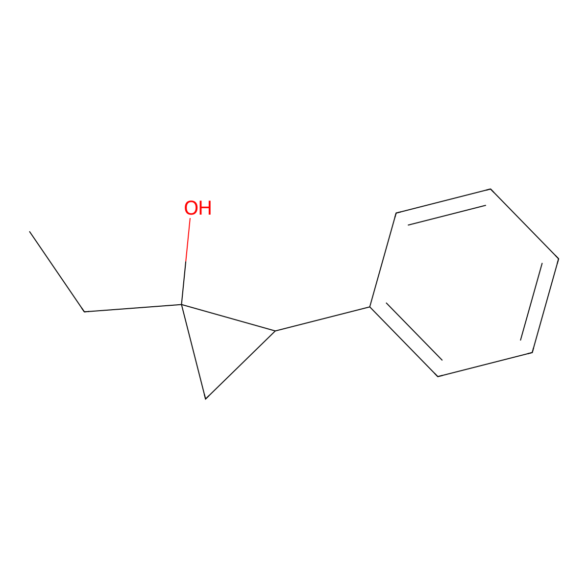 (1R,2S)-1-Ethyl-2-phenylcyclopropan-1-ol molecular structure, CAS 2287236-49-9