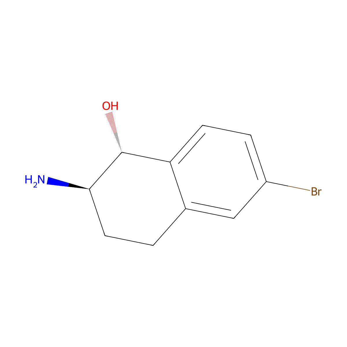 rac-(1R,2R)-2-amino-6-bromo-1,2,3,4-tetrahydronaphthalen-1-ol molecular structure, CAS 2287236-50-2