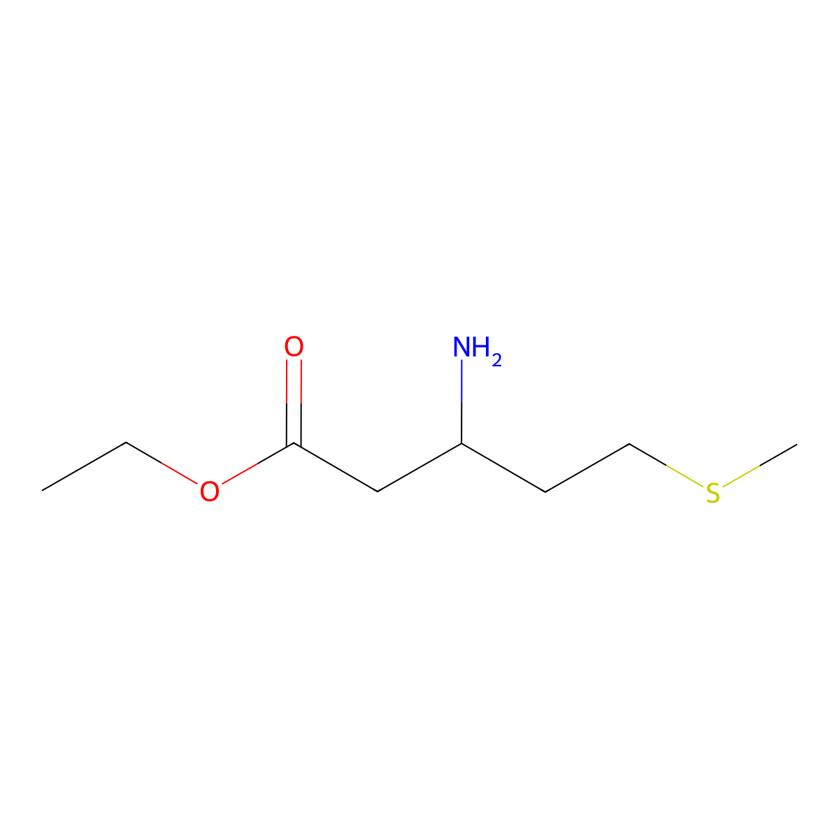 ethyl (3R)-3-amino-5-(methylsulfanyl)pentanoate molecular structure, CAS 2287236-56-8