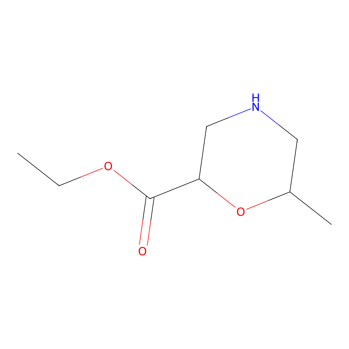 Ethyl (2S,6R)-6-methylmorpholine-2-carboxylate molecular structure, CAS 2287236-58-0