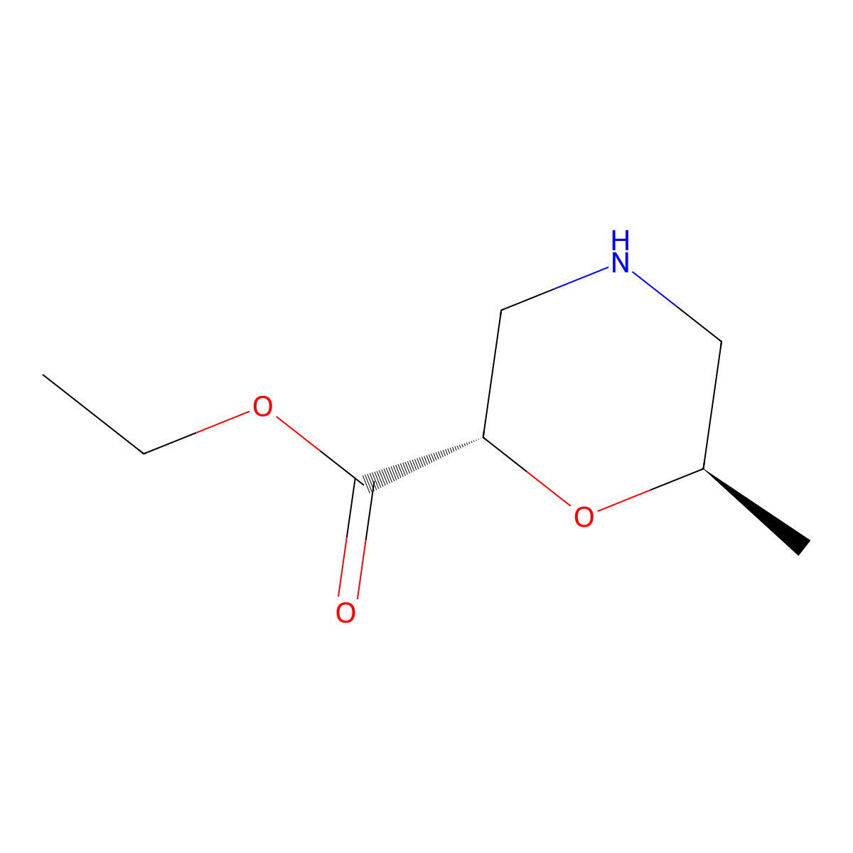 Ethyl (2S,6R)-6-methylmorpholine-2-carboxylate molecular structure, CAS 2287236-58-0