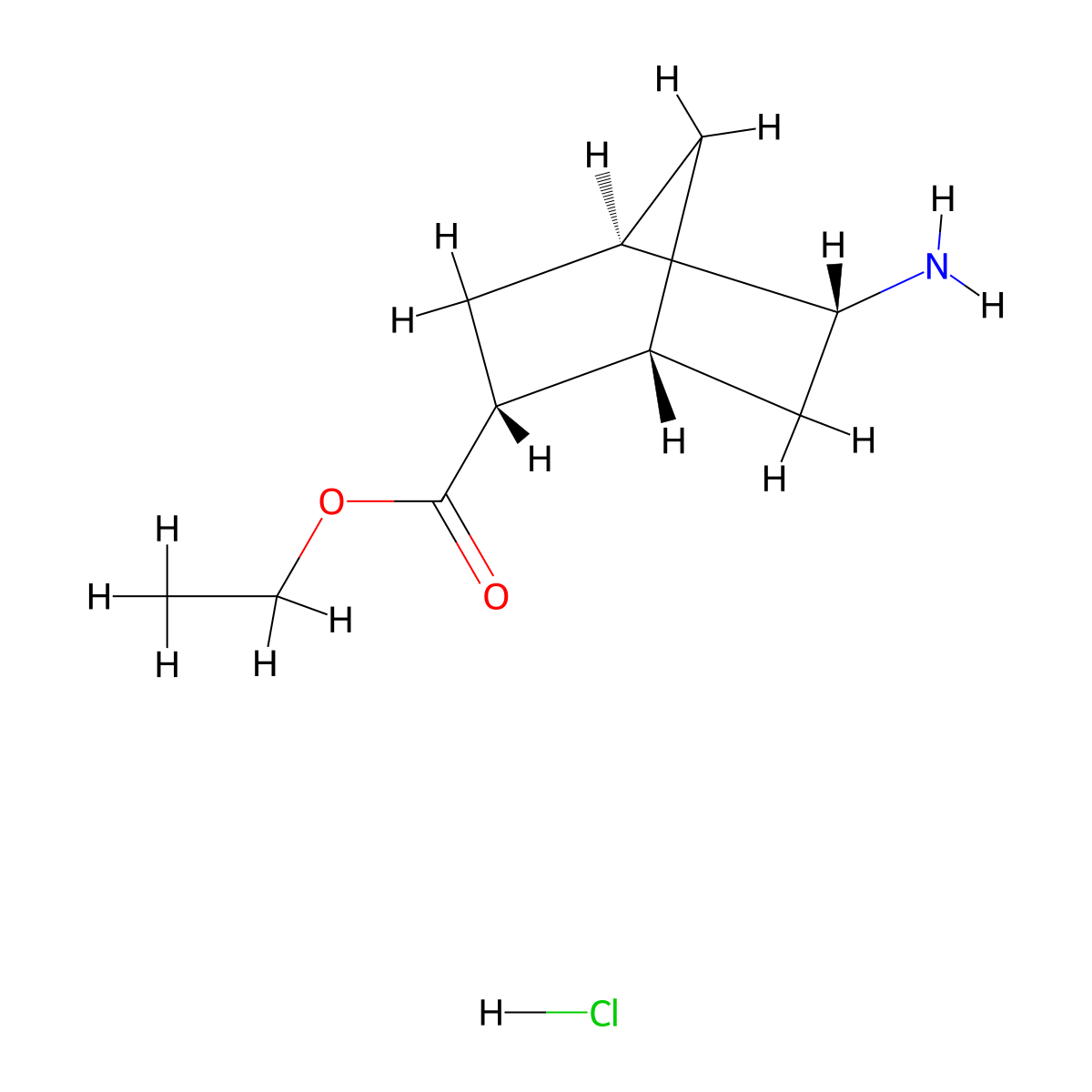 rac-ethyl (1R,2R,4R,5R)-5-aminobicyclo[2.2.1]heptane-2-carboxylate hydrochloride molecular structure, CAS 2287236-72-8