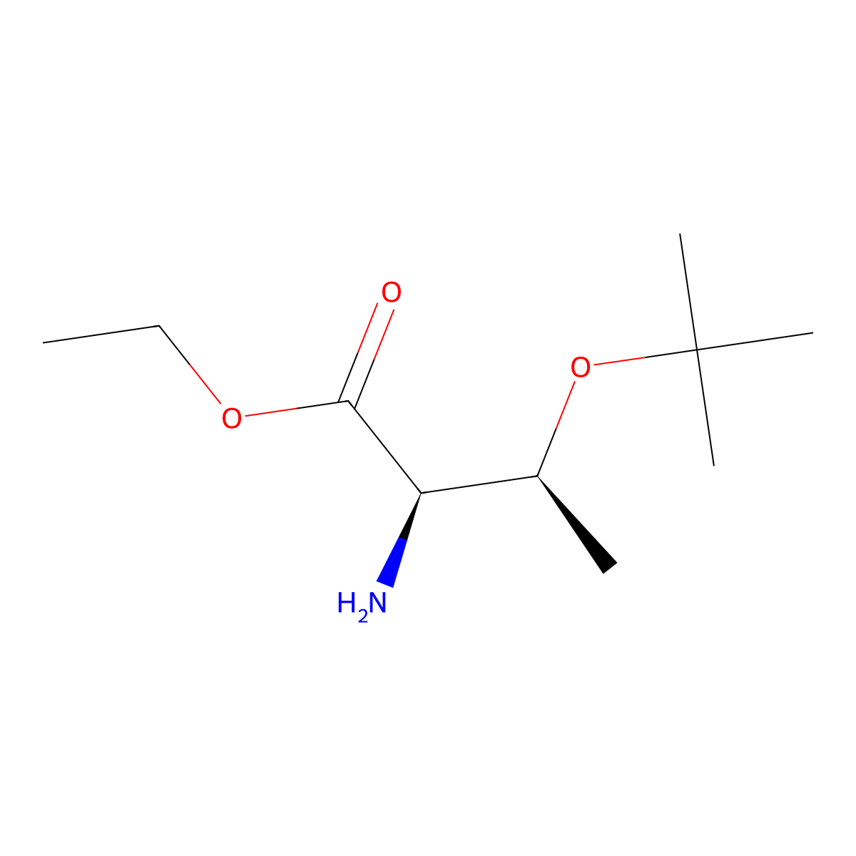 ethyl (2R,3S)-2-amino-3-(tert-butoxy)butanoate molecular structure, CAS 2287236-73-9