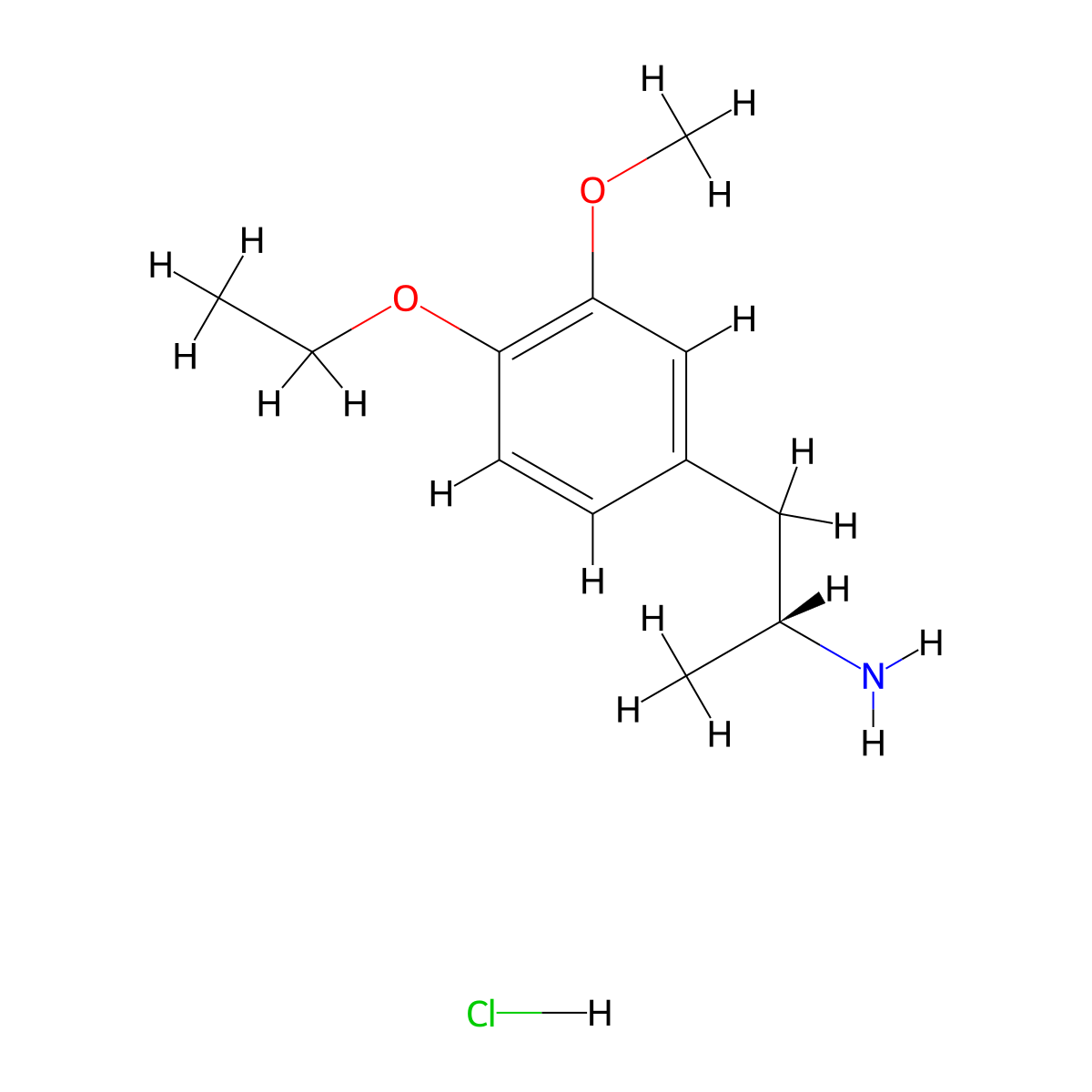(2R)-1-(4-Ethoxy-3-methoxyphenyl)propan-2-amine;hydrochloride molecular structure, CAS 2287237-24-3