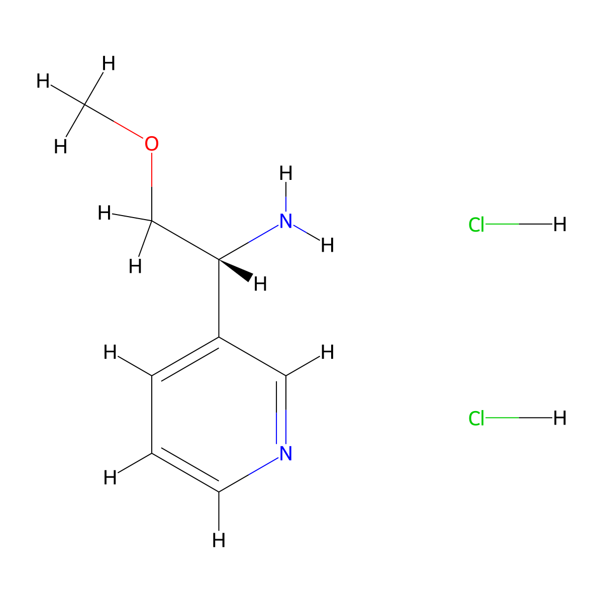 (1R)-2-methoxy-1-(pyridin-3-yl)ethan-1-amine dihydrochloride molecular structure, CAS 2287237-38-9
