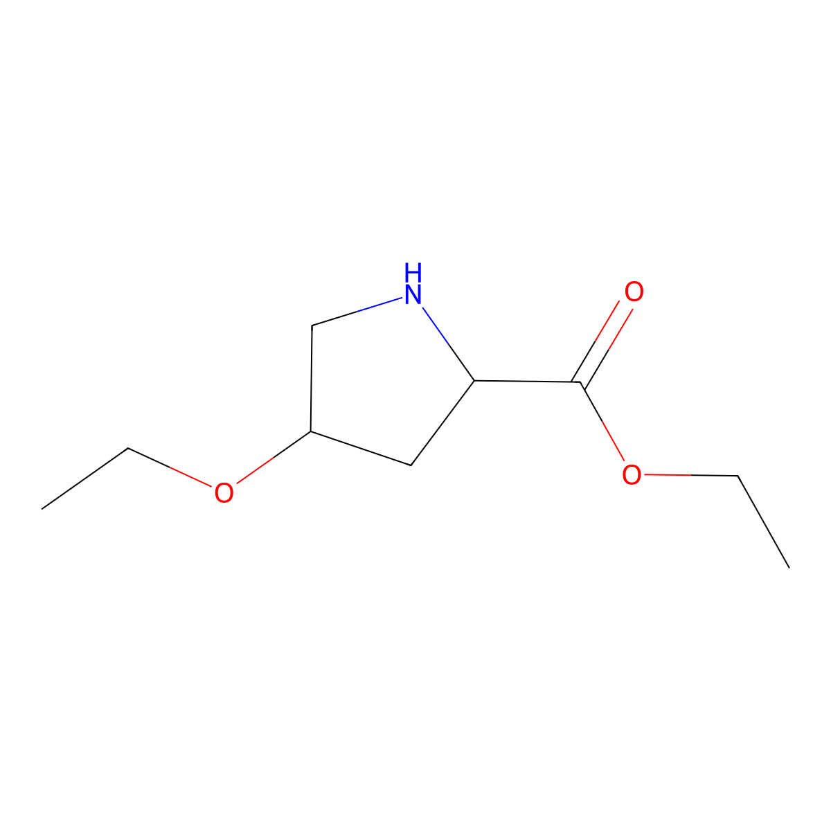 Ethyl (2S,4R)-4-ethoxypyrrolidine-2-carboxylate molecular structure, CAS 2287237-70-9