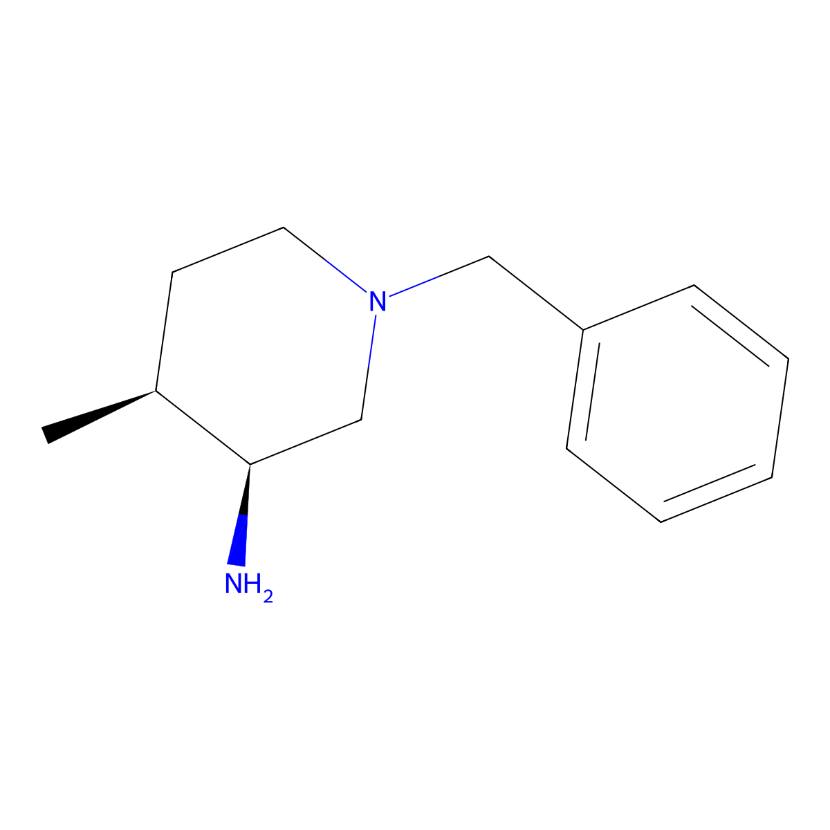 (3S,4S)-1-benzyl-4-methylpiperidin-3-amine molecular structure, CAS 2287238-27-9