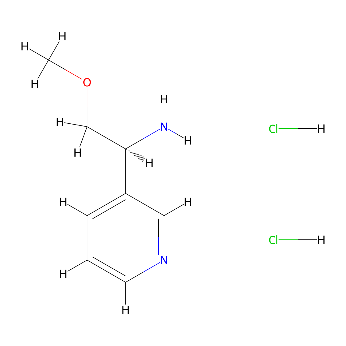 (1S)-2-Methoxy-1-pyridin-3-ylethanamine;dihydrochloride molecular structure, CAS 2287238-67-7
