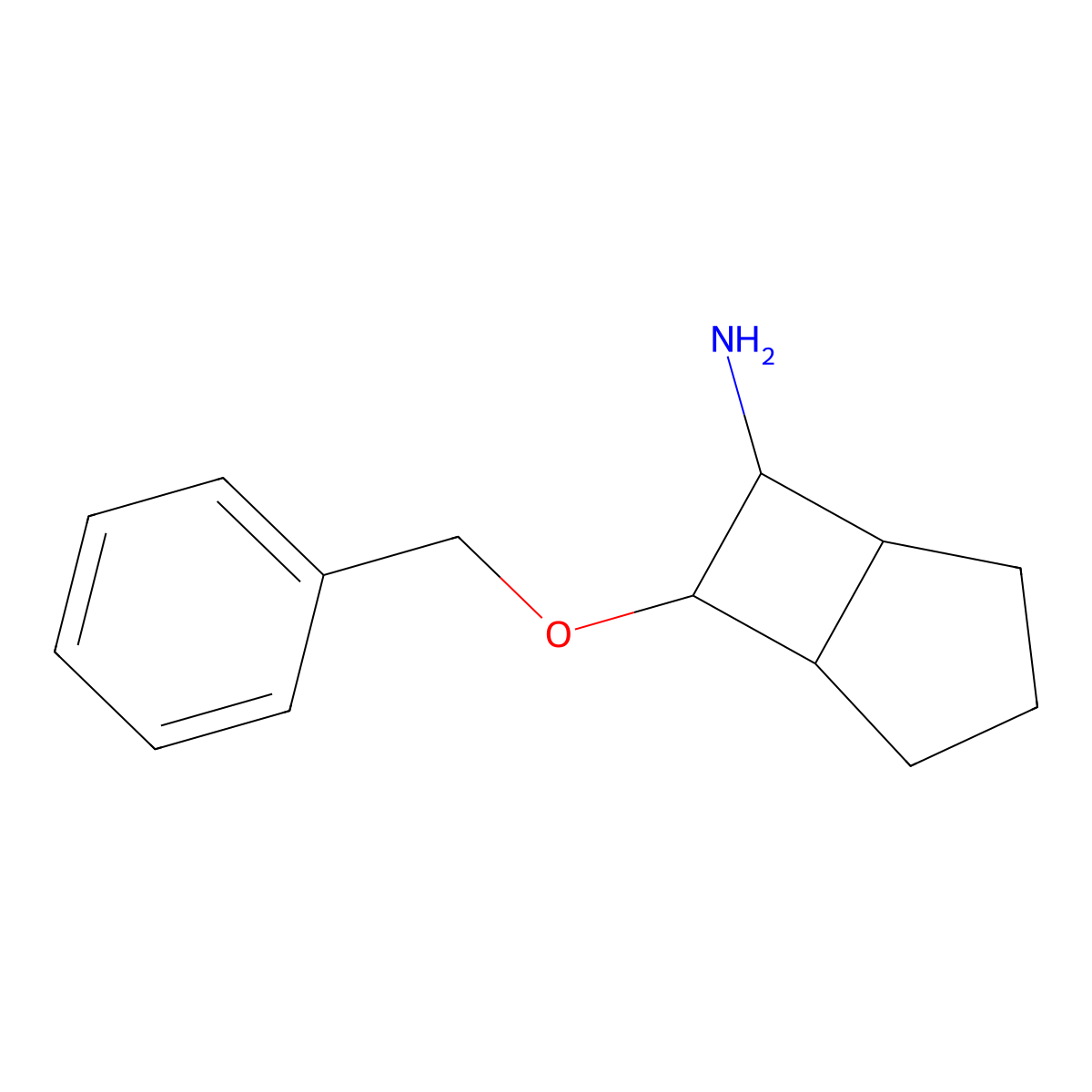 rac-(1R,5S,6S,7R)-7-(benzyloxy)bicyclo[3.2.0]heptan-6-amine molecular structure, CAS 2287239-21-6