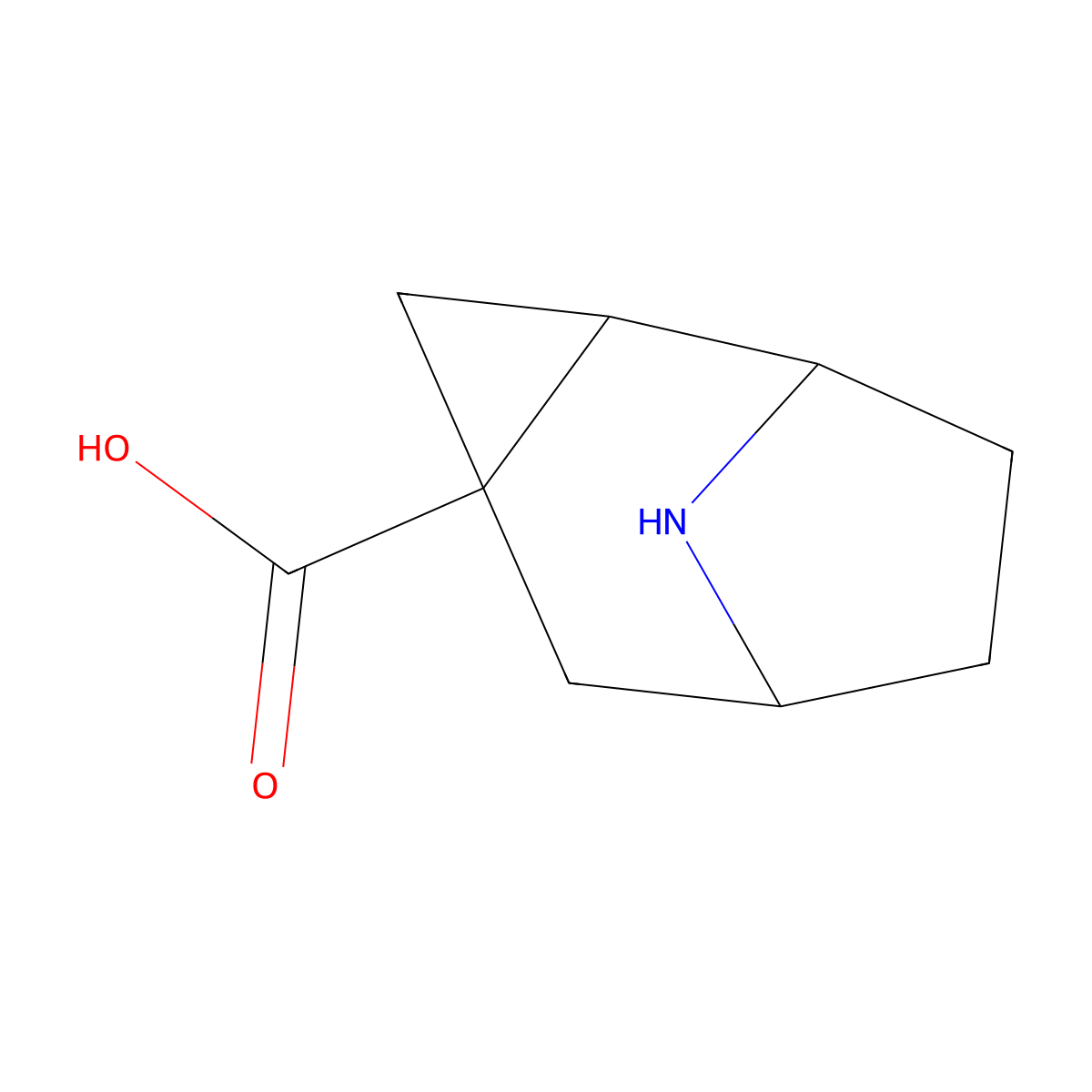 rac-(1R,2S,4R,6S)-9-azatricyclo[4.2.1.0,2,4]nonane-4-carboxylic acid molecular structure, CAS 2287246-55-1
