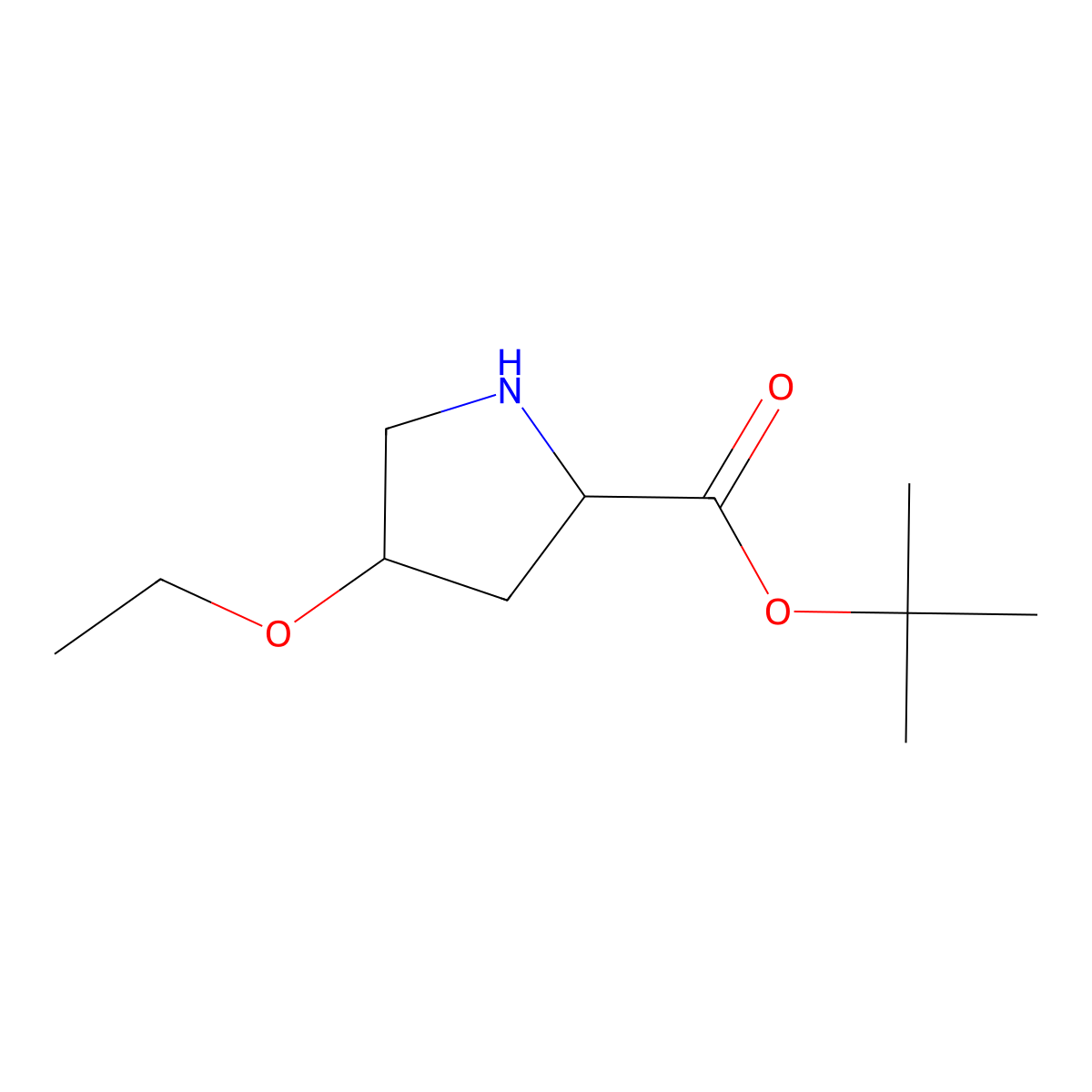 Tert-butyl (2S,4R)-4-ethoxypyrrolidine-2-carboxylate molecular structure, CAS 2287246-92-6