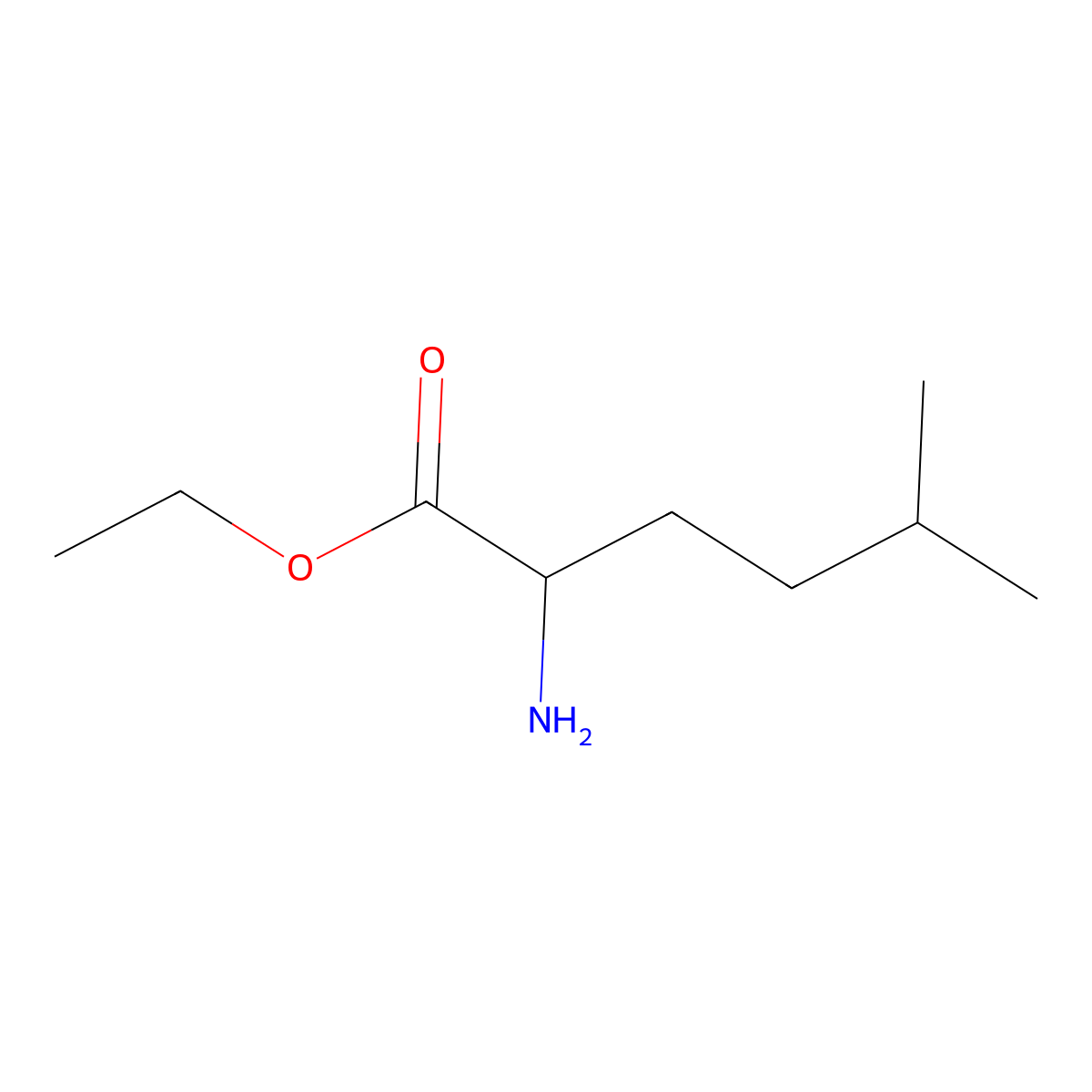 Ethyl (2R)-2-amino-5-methylhexanoate molecular structure, CAS 2287247-43-0
