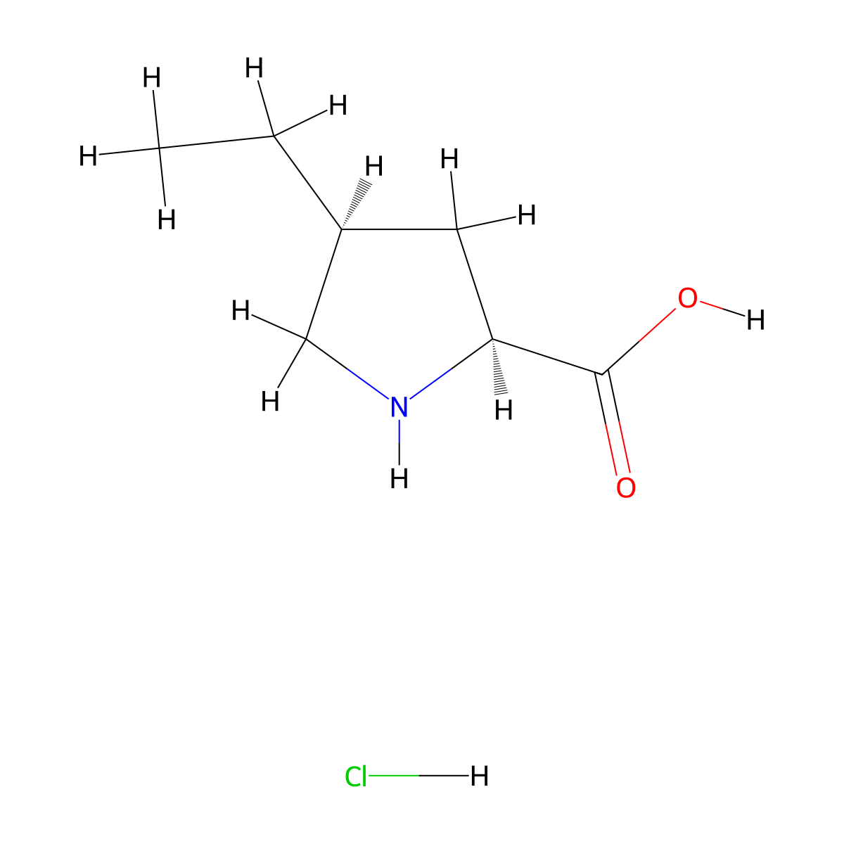 (2S,4S)-4-Ethylpyrrolidine-2-carboxylic acid;hydrochloride molecular structure, CAS 2287247-46-3