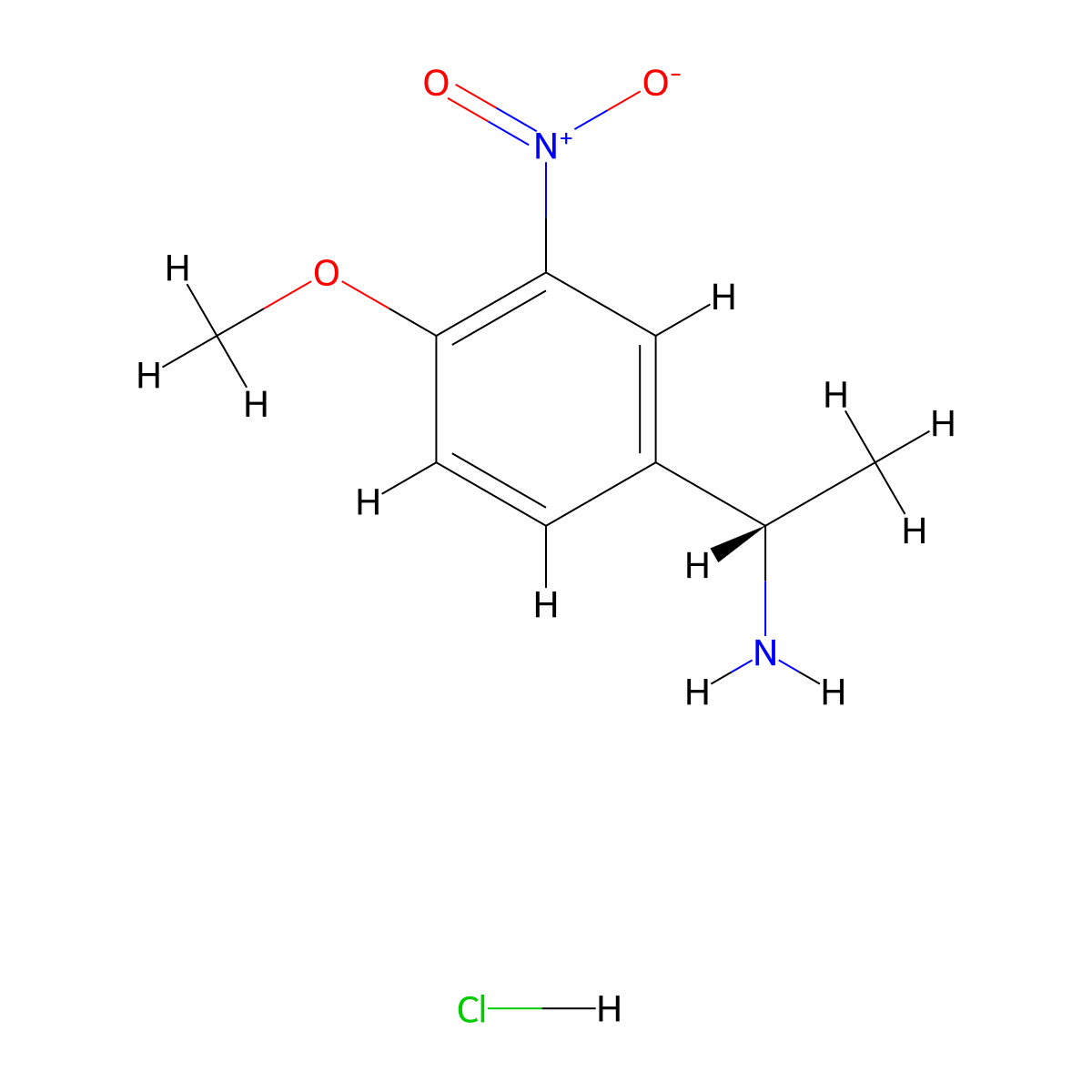 (1s)-1-(4-Methoxy-3-nitrophenyl)ethan-1-amine hydrochloride molecular structure, CAS 2287247-97-4