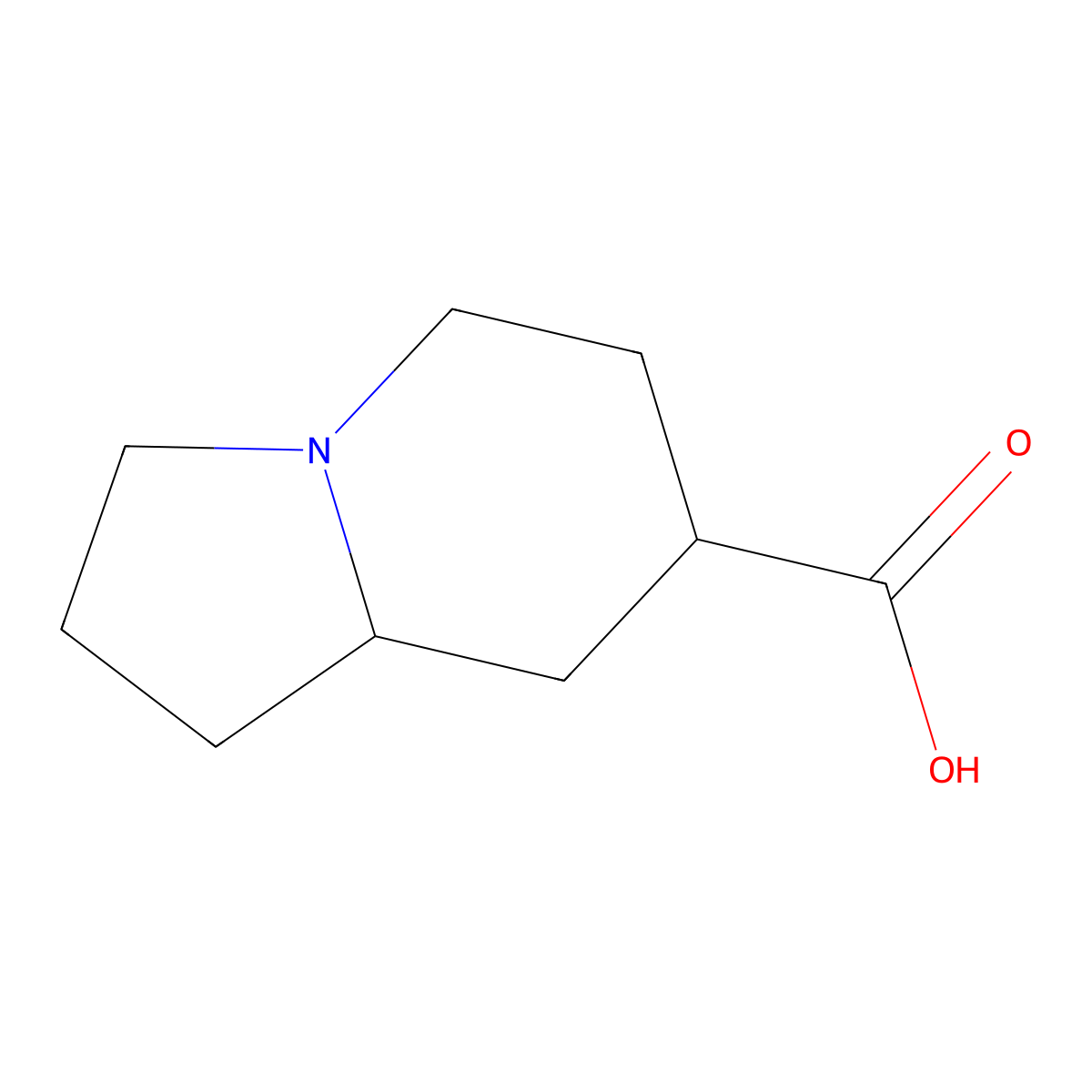 rac-(7R,8aR)-octahydroindolizine-7-carboxylic acid molecular structure, CAS 2287248-02-4