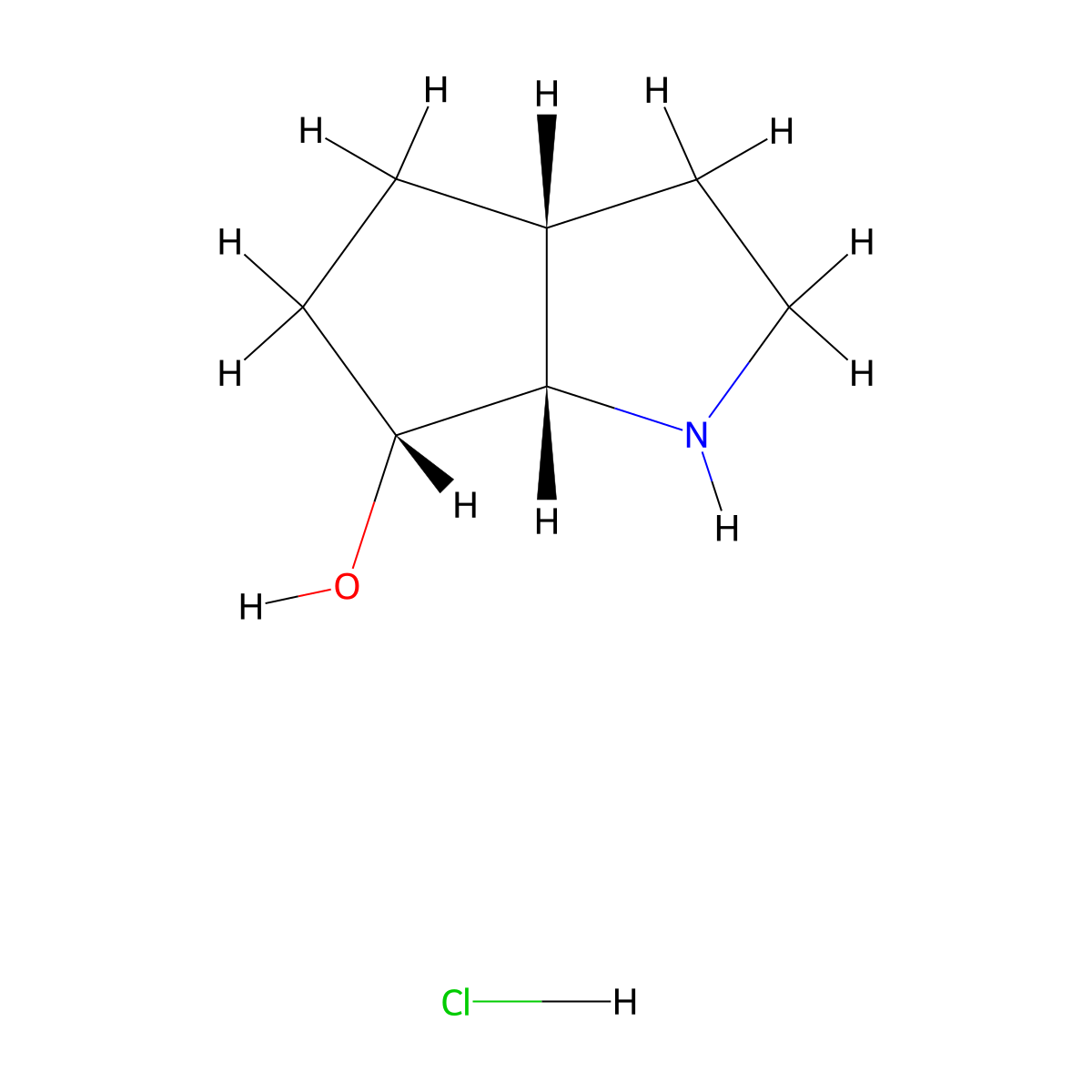 rac-(3aR,6R,6aS)-octahydrocyclopenta[b]pyrrol-6-olhydrochloride molecular structure, CAS 2287248-31-9