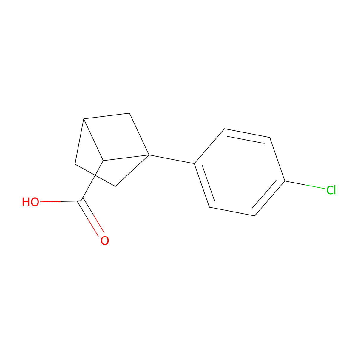 rac-(1R,4R,5R)-1-(4-chlorophenyl)bicyclo[2.1.1]hexane-5-carboxylic acid molecular structure, CAS 2287248-42-2