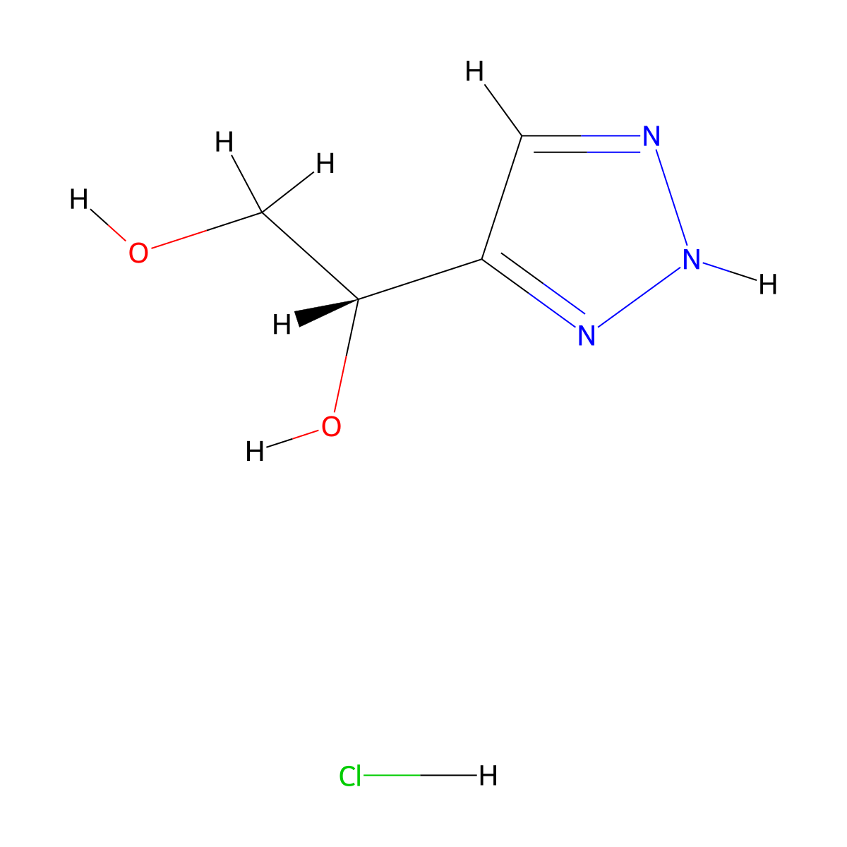 (1S)-1-(1H-1,2,3-triazol-4-yl)ethane-1,2-diolhydrochloride molecular structure, CAS 2287248-47-7